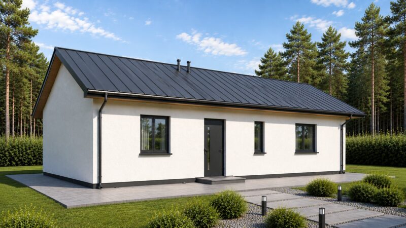 Dom 105 m² parterowy – wizualizacja 1