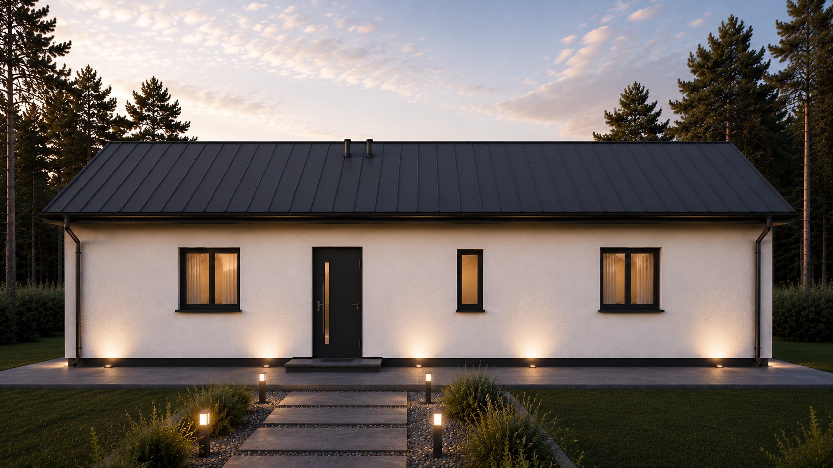 Dom 105 m² parterowy – wizualizacja 3
