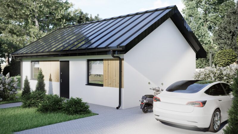 Dom 70 m² parterowy – wizualizacja 2